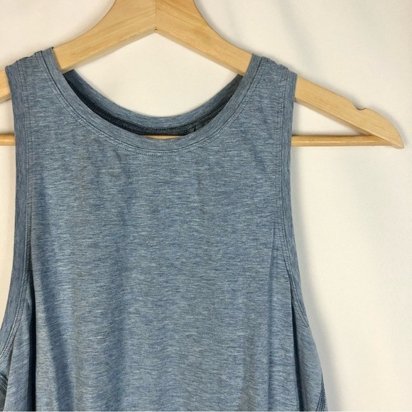Lululemon All Tied Up Heathered Blue Denim Athletic Tank Top 6 - Picture 5 of 6